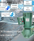 10KW Hydroelectric Water Turbine Generator With Pelton Turbine And Auto Voltage Regulation For Home Farm Off Grid Use 220V Reliable Renewable Power System