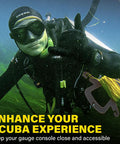 Scuba diver using a Locking Large Scuba Dive Light And Camera Retractor With Heavy Duty Mount Lanyard in underwater environment