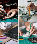 Hands using 8pc Mini Magnetic Torx Screwdriver Set for electronics, watches, and devices in precision repairs with storage case.