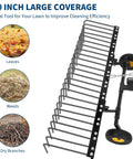 60 Inch Tow Behind Dethatcher With 24 Heavy Duty Spring Tines For Lawn And Garden Tractors Pine Needle Debris Rake