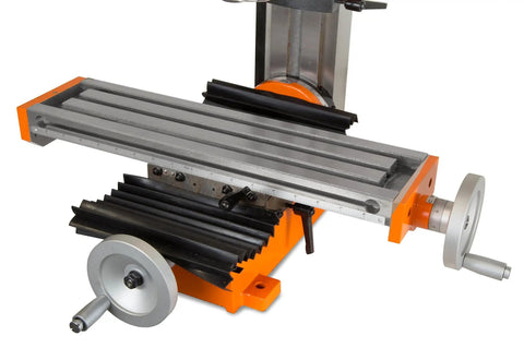 Compact Benchtop Milling Machine With R8 Taper, Variable Speed 100 To 2500 RPM, 4.5A Single Phase Power, Stout Table View
