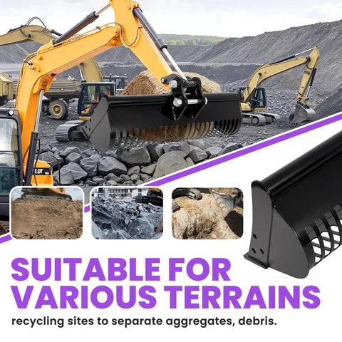 31 Inch Mini Excavator Screening Bucket For Efficient Trenching And Debris Separation Durable Build Fits Most Mini Excavators