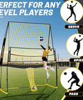 Adjustable Volleyball Net System For Backyard Practice With Freely Height-Adjustable From 6.5 To 8 Feet, Quick Release Height Lock
