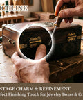 80 Piece Antique Bronze Butterfly Hinges Set being installed on a wooden jewelry box with screws, showing vintage mini hinges.