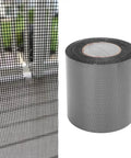 Window Screen Repair Tape Heavy Duty Transparent Fiberglass Mesh Patch With Strong Adhesive For Quick Fix On Doors Tents And Car Screens 80mm x 9.15m Black