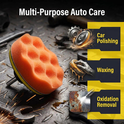10 Piece 4 Inch Car Polishing Pad Kit With Sponge Pads And Wool Pad Set M10 Drill Adapter And Suction Cup For Polishing