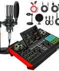 G10 All In One Podcast Studio Bundle With Plug And Play Integrated Mixer And P15 Microphone for Live Streaming YouTube Recording on PC