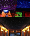 Twinkle 650 Piece Fiber Optic Star Light Kit With 13 Feet 1 Inch End Glow Fibers RGBW Roof Stars for home theater ceiling