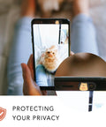 Slick Little Webcam Cover Slide For Laptops And Macbooks Featuring Adorable Cat Vibes on smartphone protecting privacy.