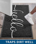 Durable Outdoor Indoor Doormat 30 By 17.5 Inches Non Slip Mud Trapping PVC Silk Loop Mat That Grabs Dirt Without Water Absorption