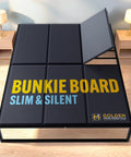 Rock Solid Queen Bunkie Board 10mm Slim Low Profile Mattress Support 60x80 Bed Frame Foundation on a platform bed.