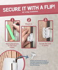 Flip Action Door Lock Set Six Pack Reversible Privacy Locks With Anti Lockout Screw installation steps on door frame