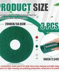 Three Pack 20 Inch Cleaning Orbiter Pads For Commercial Floor Buffing Scrubbing Polishing And Stripping On Hardwood Surfaces Red Green White Set For Orbiter Machine, green pad 20 inch x 1 inch