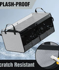 Heavy Duty Car Trunk Organizer For SUV With 63L 26L Modular Storage Foldable Waterproof Non Slip Multi Compartment Soft And Hard Covers Black M006 For Daily Use And Road Trips with splash-proof and scratch-resistant features