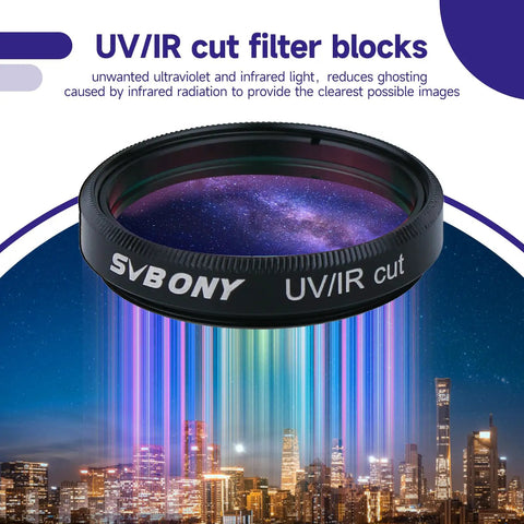 1.25 Inch UV IR Cut Telescope Filter Keeps Planetary Shots Crisp By Blocking Ultraviolet And Infrared Light With Multi Coated Optics