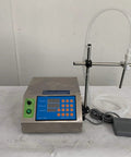 Heavy Duty Shop Grade Eight Head Digital Liquid Filling Machine Featuring Slick Diaphragm Pump For CBD Tinctures MCT Elixirs And Craft Beverages On 110V with stainless design and digital controls.