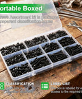 Workhorse M3 Screw Assortment Kit Featuring 1015 Hex Socket Cap Head Screws straight up in organized portable box.