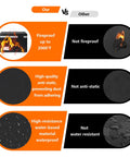 Comparison chart showing fireproof and waterproof features of Fireproof Waterproof Document Box With Lock Collapsible Portable File Organizer