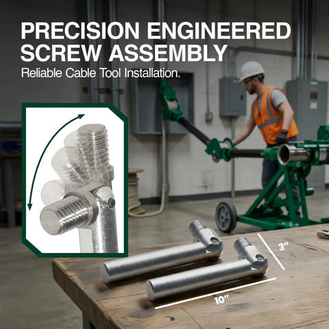 Greenlee 10 Inch Heavy Duty Handle Bolt Replacement For Ultra Tugger Cable Puller, precision-engineered tool with secure fastening.