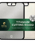 Massive Double Sided Cutting Board With Deep Juice Groove Hella Tough Titanium And Food Grade Plastic Prep Side For Steaks Cheese Produce Kitchen Chopping Tray, double-sided, 15 by 10 inch.