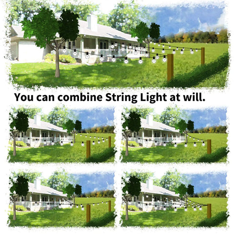 Heavy Duty Outdoor String Light Hanging Kit With 100Ft Black Vinyl Coated Stainless Steel Cable, Turnbuckles, Thimbles, And Hooks in garden