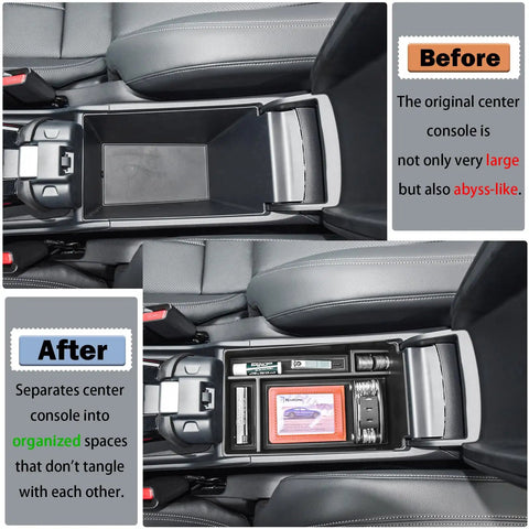 Center Console Organizer Tray For Honda HR-V 2023-2026 ABS Armrest Storage Box With Coin Holder Fits HR-V Sport Touring EX EX-L LX SE