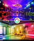 Indoors and outdoors lit by Dope 200W RGB LED Flood Light With Remote Control IP66 Waterproof Security Spotlight 20 Colors And 6 Modes Plus DIY
