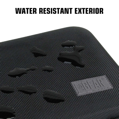Close-up of Water Resistant Exterior of Built Tough Hard Shell Case For 7 Inch Mini Laptops And Compact Umcp Devices.
