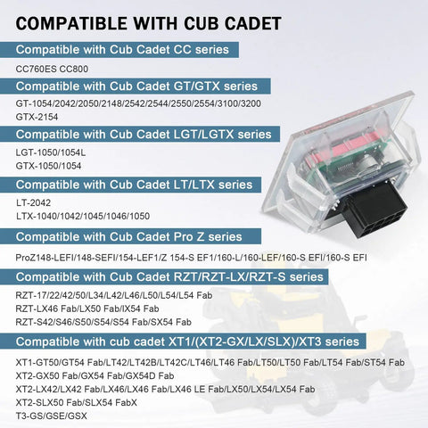 Hour Meter Replacement For Cub Cadet Series 925 06170B 06170A 06170C Fits 725 06170 Parts 925 04036 725 04036 490 900 C075 Easy Install For Your Lawn Tractors clear plastic hour meter module