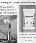 Garage Door Bracket Mount For Alarm Contact Sensors Gen 2 Sensor Not Included, easy peel and stick install shown