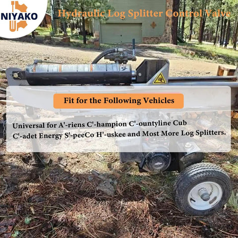 High Flow 25GPM 3500PSI Hydraulic Log Splitter Control Valve With Auto Return Detent Lever One Half Inch Work Ports Three Quarters Inch Inlet Universal Fit For SpeeCo Huskee Oregon MTD Champion CountyLine And More