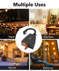 Outdoor Smart WiFi Plug Set With Two Grounded Outlets, Heavy Duty Timer, Control It From Your Phone, Works With Alexa and Google Assistant, 2.4 GHz Only, ETL Listed, 2 Pack in various outdoor and indoor settings