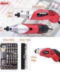 Powerful 170W Rotary Tool Kit With 121 Piece Dremel Compatible Bit Set for cutting, grinding, sanding, drilling, and polishing.