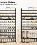 Expandable 10 Tier Metal Shoe Rack Tall Free Standing Organizer For Entryway Or Garage Go To Space Saver Adjustable