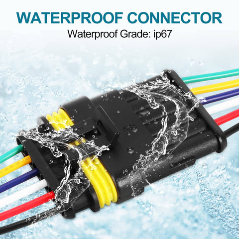 6 Pin Waterproof Electrical Wire Connector Male And Female Quick Disconnect Plug Socket for cars, trucks, motorcycles, marine use