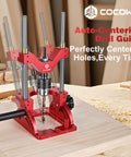 Portable Drill Guide With Adjustable 0 To 60 Degree Jig For Precision Angled Or Straight Holes Auto Centering Alignment