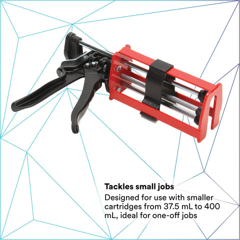 Manual Cartridge Applicator For Two Part Adhesives With Precise Dispensing And Steady Control, red and black handle