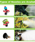 Three nozzle types for Electric Sprayer Wand With 29 Inch Reach, 3 Adjustable Nozzles, Telescoping Garden Sprayer Tool