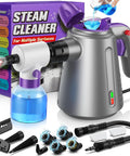 Handheld steam cleaner with accessories and water tank for sanitizing surfaces. Upgrade Your Cleaning Game With This Handheld Steam Cleaner For Home.