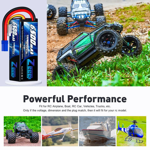 4S 6500mAh 80C RC Lipo Battery With Hard Case And EC5 Connector For 1/8 And 1/10 Scale RC Cars Boats Trucks Tanks High Discharge Power