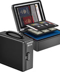 Beefy Fireproof Document Box Hard Case With Fireproof Zipper And Lock, 6400F Heat Insulation, open with documents, cash inside.