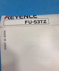 Packaging of Keyence Fu-53Tz Transmissive Fiber Optic Sensor Unit box, labeled 'Made in Japan'