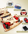 Hands On Remote Control Car Building Kit For Kids 8 Through 12 Cool Stem Toys For Boys And Girls Wood 3D Puzzles And Science Craft