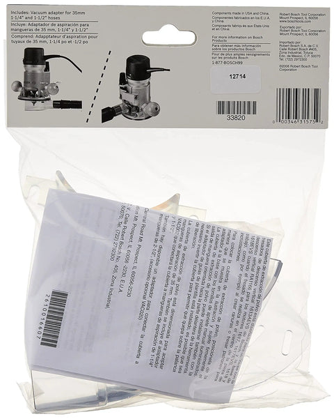 Packaging of RA1172AT 2 Piece Router Dust Extraction Vacuum Hook Kit With Universal Hose Adapter for 1617 and 1618 Series