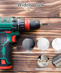 Cordless drill with 6mm diamond core tile bit; 5-piece dry diamond drill bit set for tile, granite, marble, ceramic, glass.