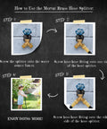 Morvat brass 2-way hose splitter with blue ON/OFF valves attached to faucet; includes washers and teflon tape.