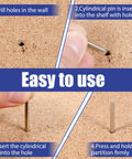 Step-by-step installation of 60Piece 3mm By 30mm Stainless Steel Shelf Dowels For Cabinets And Furniture Heavy Duty 304 Pegs