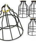 Industrial Black Pendant Light Cage Guard For Pendant Lamps Ceiling Fans Vintage Open Style Bulb Covers Adjustable