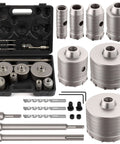 DAIMIT 20-piece concrete hole saw kit with 7 sizes 30-110 mm, SDS Plus/Max shanks, in carrying case