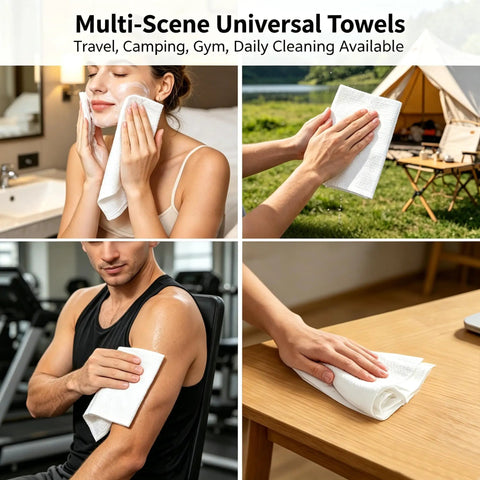 14 Pack Compressed Travel Towel Tablets Ultra Absorbent Water Activated Compact Cloth Dudes Swear By These Fast Expand Wipes For Camping Hiking And Road Trips used in bathroom, gym, and outdoors.